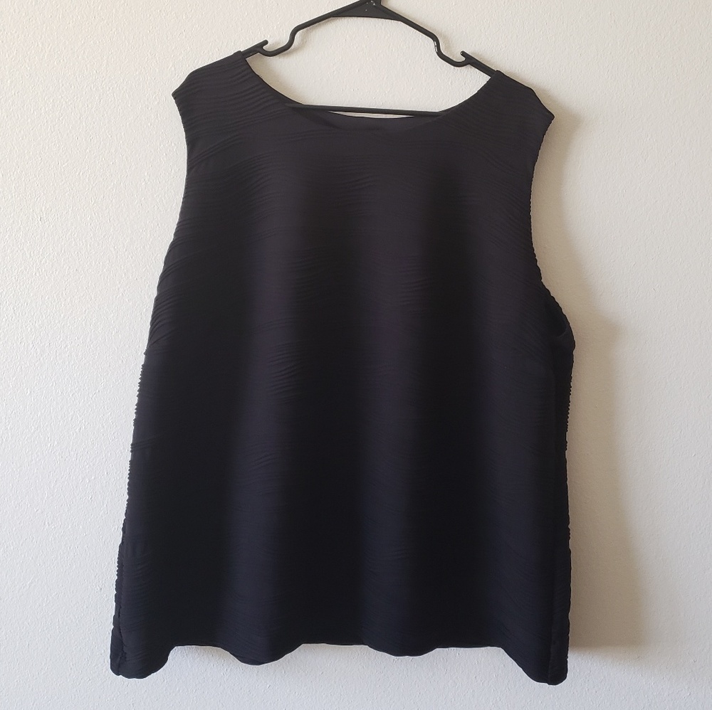 Calvin Klein Woman 3x Black Blouse Plus Size NWT - Picture 2 of 5